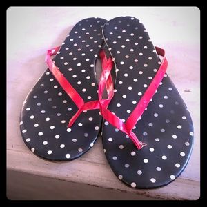 Lauren Conrad polka dot flip flops